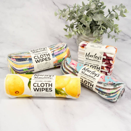 12 Cloth Wipes: Prints