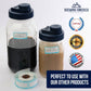 Dissolvable Food Labels for Food Containers Glass, Plastic or Metal No Scrubbing, No Residue - Black