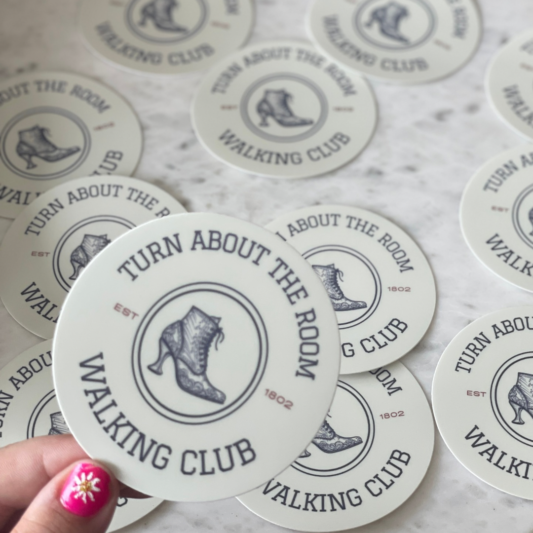 Turn About The Room Walking Club Sticker