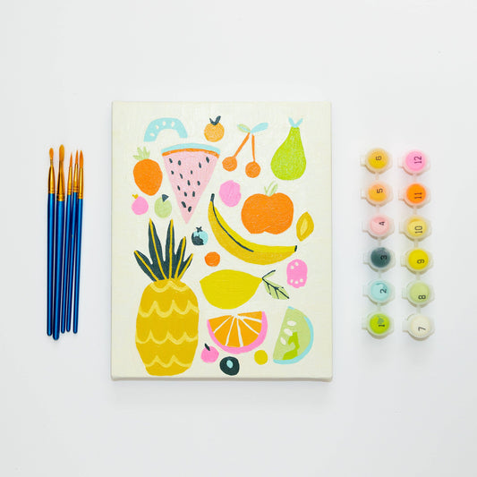 Fruitiest Fruits by Darcie Olley Paint by Numbers for Kids Framed Mini