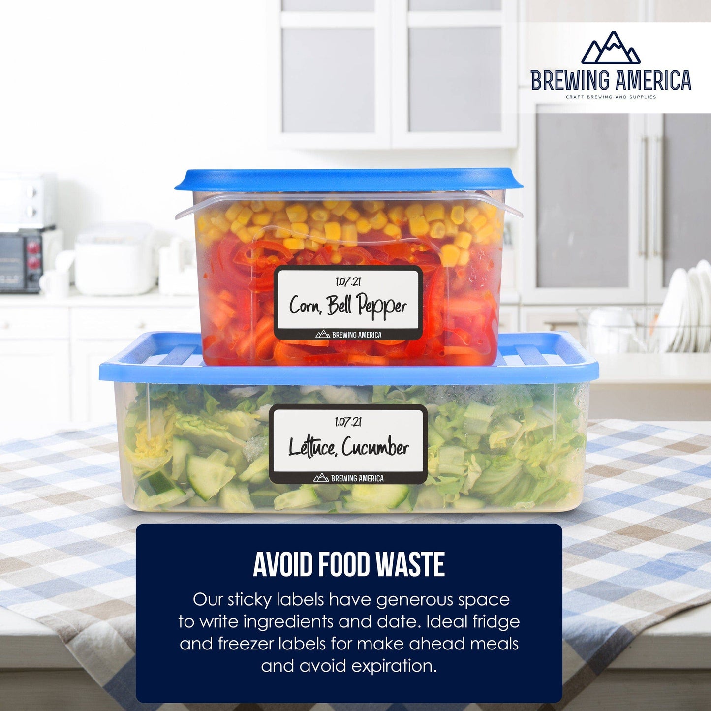 Dissolvable Food Labels for Food Containers Glass, Plastic or Metal No Scrubbing, No Residue - Black